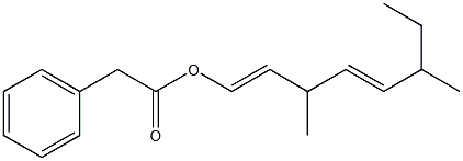 Phenylacetic acid 3,6-dimethyl-1,4-octadienyl ester 结构式