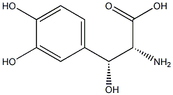 (2R,3R)-2-Amino-3-(3,4-dihydroxyphenyl)-3-hydroxypropanoic acid 结构式