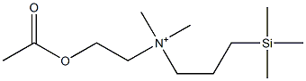 N-(2-Acetoxyethyl)-N,N-dimethyl-3-(trimethylsilyl)-1-propanaminium 结构式
