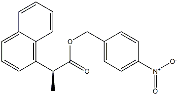 [S,(+)]-2-(1-Naphtyl)propionic acid 4-nitrophenylmethyl ester 结构式