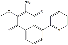 7-Amino-6-methoxy-1-(2-pyridinyl)isoquinoline-5,8-dione 结构式