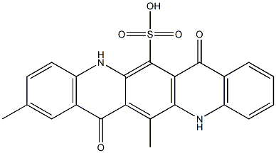 5,7,12,14-Tetrahydro-2,13-dimethyl-7,14-dioxoquino[2,3-b]acridine-6-sulfonic acid 结构式