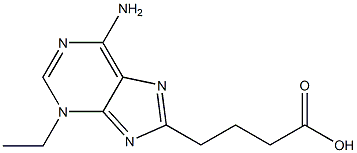 4-(6-Amino-3-ethyl-3H-purin-8-yl)butyric acid 结构式