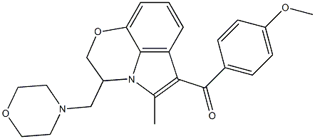 2,3-Dihydro-5-methyl-6-(4-methoxybenzoyl)-3-morpholinomethylpyrrolo[1,2,3-de]-1,4-benzoxazine 结构式