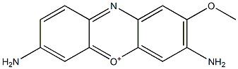 3,7-Diamino-2-methoxyphenoxazin-5-ium 结构式