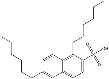 1,6-Dihexyl-2-naphthalenesulfonic acid 结构式