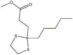 2-Pentyl-1,3-dithiolane-2-propionic acid methyl ester 结构式
