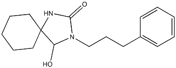 3-(3-Phenylpropyl)-4-hydroxy-2-oxo-1,3-diazaspiro[4.5]decane 结构式