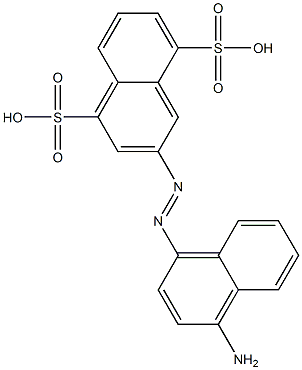 3-(4-Amino-1-naphtylazo)-1,5-naphthalenedisulfonic acid 结构式