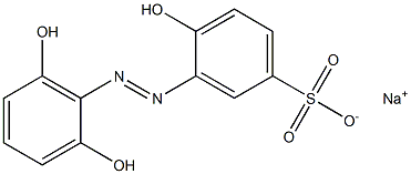 2,2',6'-Trihydroxyazobenzene-5-sulfonic acid sodium salt 结构式