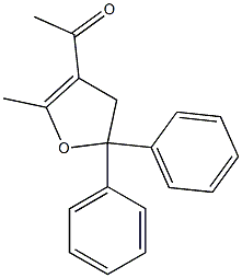 2-Methyl-3-acetyl-5,5-diphenyl-4,5-dihydrofuran 结构式