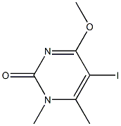 5-Iodo-4-methoxy-1,6-dimethylpyrimidin-2(1H)-one 结构式