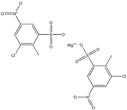 Bis(3-chloro-2-methyl-5-nitrobenzenesulfonic acid)magnesium salt 结构式