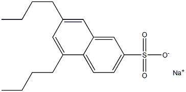 5,7-Dibutyl-2-naphthalenesulfonic acid sodium salt 结构式