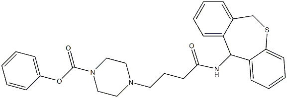 4-[4-Phenoxycarbonyl-1-piperazinyl]-N-[(6,11-dihydrodibenzo[b,e]thiepin)-11-yl]butyramide 结构式