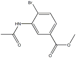 3-Acetylamino-4-bromobenzoic acid methyl ester 结构式