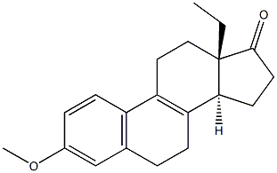 (13S)-13-Ethyl-3-methoxygona-1,3,5(10),8-tetren-17-one 结构式