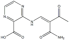 3-Oxo-2-[(Z)-(3-carboxypyrazin-2-yl)aminomethylene]butanamide 结构式