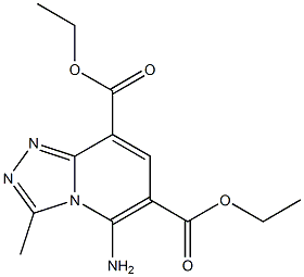 5-Amino-3-methyl-1,2,4-triazolo[4,3-a]pyridine-6,8-dicarboxylic acid diethyl ester 结构式