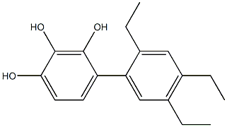 4-(2,4,5-Triethylphenyl)benzene-1,2,3-triol 结构式