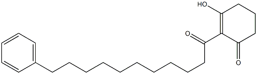 2-(11-Phenylundecanoyl)-3-hydroxy-2-cyclohexen-1-one 结构式