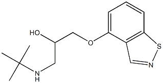 1-(1,2-Benzisothiazol-4-yloxy)-3-(tert-butylamino)-2-propanol 结构式