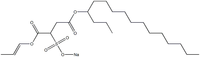 2-(Sodiosulfo)succinic acid 4-hexadecyl 1-(1-propenyl) ester 结构式