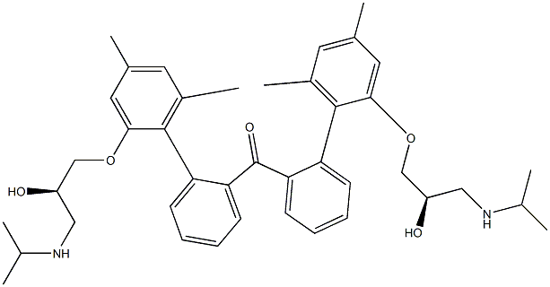 [2-[(R)-2-Hydroxy-3-(isopropylamino)propyloxy]-4,6-dimethylphenyl]phenyl ketone 结构式