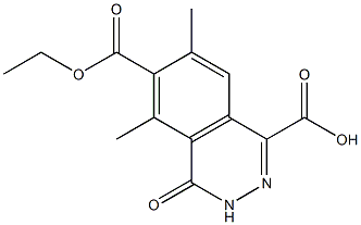 6-Ethoxycarbonyl-3,4-dihydro-4-oxo-5,7-dimethyl-1-phthalazinecarboxylic acid 结构式