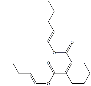 1-Cyclohexene-1,2-dicarboxylic acid bis(1-pentenyl) ester 结构式