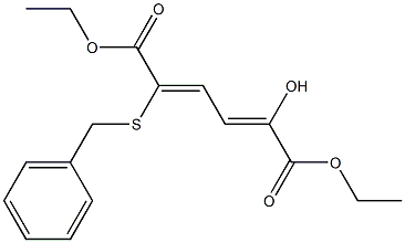 2-Benzylthio-5-hydroxy-2,4-hexadienedioic acid diethyl ester 结构式