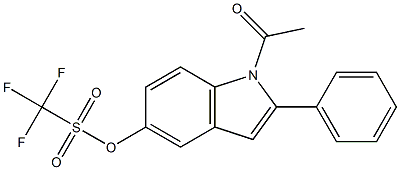 Trifluoromethanesulfonic acid 1-acetyl-2-phenyl-1H-indol-5-yl ester 结构式