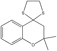 2,2-Dimethyl-3,4-dihydrospiro[2H-1-benzopyran-4,2'-1,3-dithiolane] 结构式