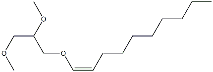 1-O-[(Z)-1-Decenyl]-2-O,3-O-dimethylglycerol 结构式