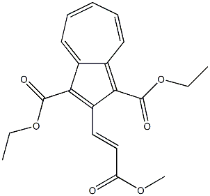 2-[2-(Methoxycarbonyl)ethenyl]azulene-1,3-dicarboxylic acid diethyl ester 结构式