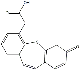 2-[(6,7-Dihydro-7-oxodibenzo[b,f]thiepin)-4-yl]propionic acid 结构式