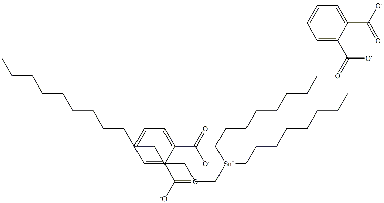 Bis(phthalic acid 1-pentadecyl)dioctyltin(IV) salt 结构式