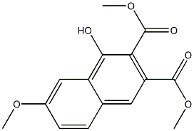 1-Hydroxy-7-methoxynaphthalene-2,3-dicarboxylic acid dimethyl ester 结构式