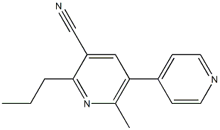 2-Propyl-5-(4-pyridinyl)-6-methylpyridine-3-carbonitrile 结构式