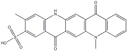 5,7,12,14-Tetrahydro-3,12-dimethyl-7,14-dioxoquino[2,3-b]acridine-2-sulfonic acid 结构式