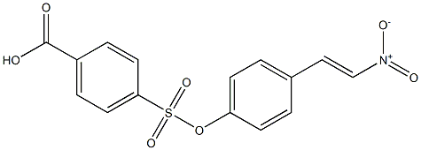 4-[4-[(E)-2-Nitroethenyl]phenoxysulfonyl]benzoic acid 结构式
