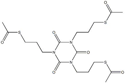 1,3,5-Tris[3-(acetylthio)propyl]-1,2,3,4,5,6-hexahydro-1,3,5-triazine-2,4,6-trione 结构式