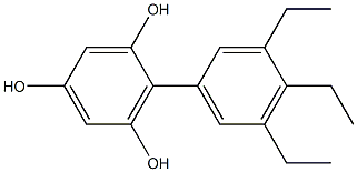 2-(3,4,5-Triethylphenyl)benzene-1,3,5-triol 结构式