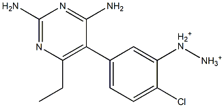 5-(3-Diazonio-4-chlorophenyl)-6-ethylpyrimidine-2,4-diamine 结构式