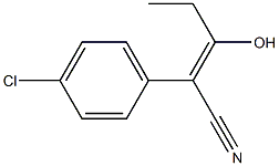 2-(p-Chlorophenyl)-3-hydroxy-2-pentenenitrile 结构式