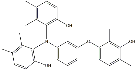 N,N-Bis(6-hydroxy-2,3-dimethylphenyl)-3-(3-hydroxy-2,4-dimethylphenoxy)benzenamine 结构式