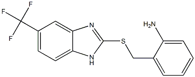 5-(Trifluoromethyl)-2-[[2-[amino]benzyl]thio]-1H-benzimidazole 结构式