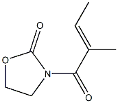 (E)-2-Methyl-1-(2-oxo-3-oxazolidinyl)-2-buten-1-one 结构式
