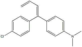 N,N-Dimethyl-4-[1-(4-chlorophenyl)-1,3-butadienyl]aniline 结构式