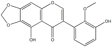 2'-Methoxy-6,7-(methylenedioxy)-3',5-dihydroxyisoflavone 结构式